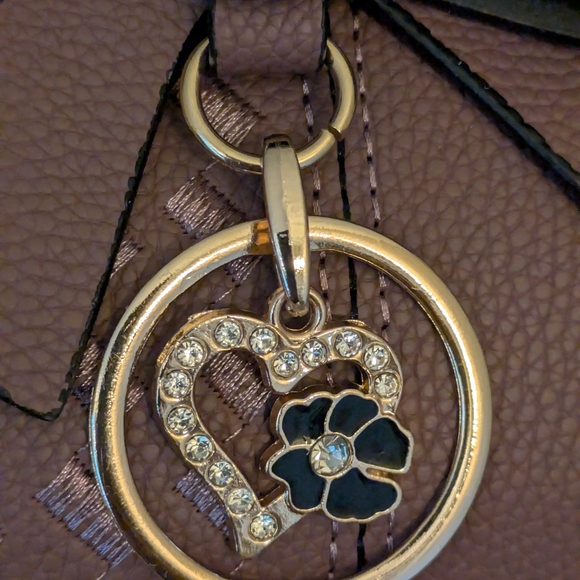 Nevenka Muted Plum Satchel/Crossbody w Charm NWOT - Picture 3 of 9